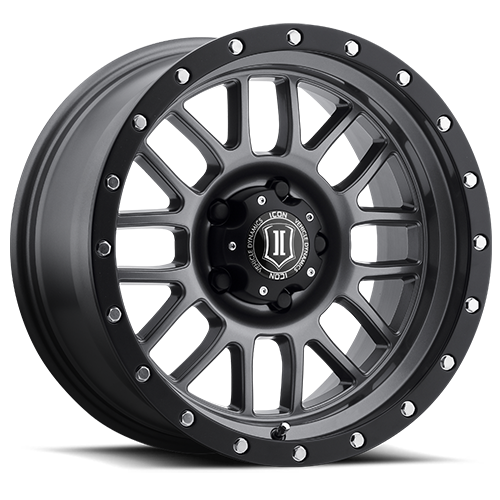 Icon Alloys | Alpha | Gun Metal w/Black Ring | 20 x 9 | +16mm Offset