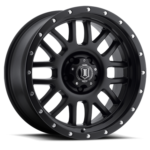 Icon Alloys | Alpha | Black w/Black Ring | 20 x 9 | +16mm Offset