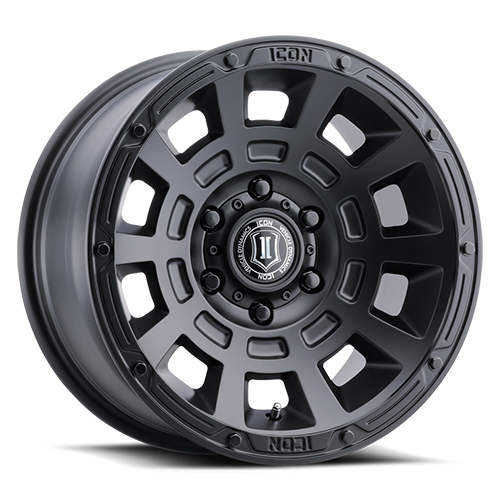 Icon Alloys | Thrust Satin Black | 17 x 8.5 | +25mm Offset