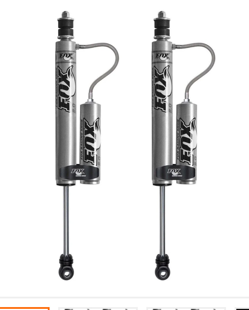 FOX | 2-3" Rear Lift | 2.0 Performance Series Smooth Body Reservoir Shocks | Toyota 4Runner, FJ Cruiser, or Tacoma | #985-24-116