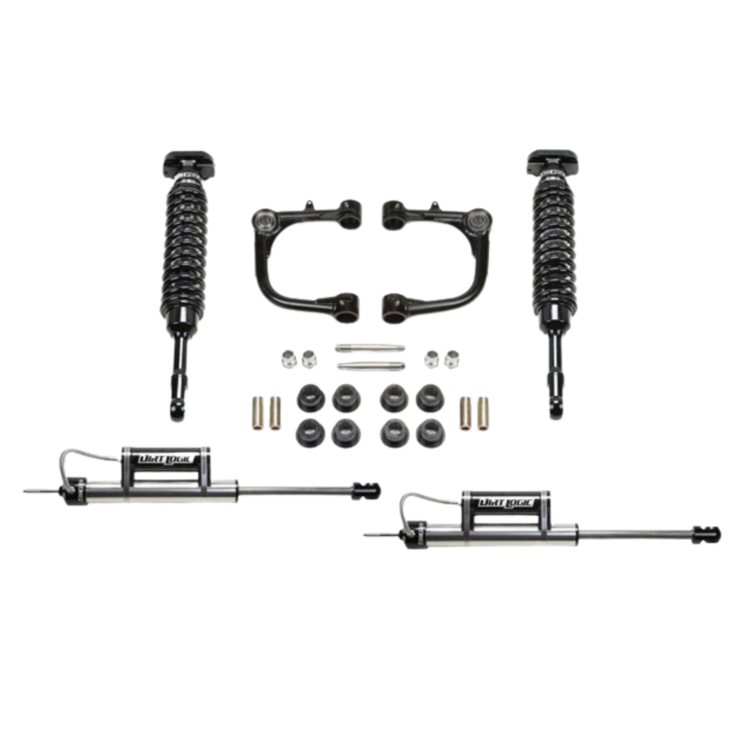 Fabtech | Dirt Logic 3" Internal Reservoir Coilover Lift Kit W/UCA and Piggy-Back Reservoir Rear Shocks, 2010-2014 Toyota FJ Cruiser