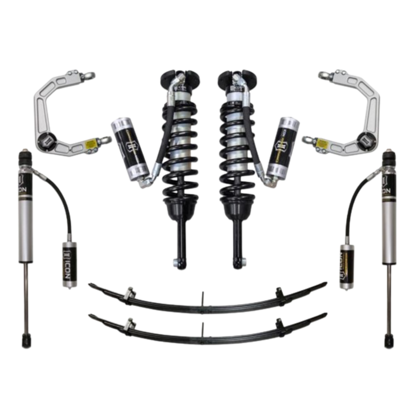 Icon | Stage 4 Suspension System | W/Billet Upper Control Arms | 0-3.5" Lift - (2005-2015) Toyota Tacoma | 0-2.75" Lift - (2016-2023) Toyota Tacoma | K53004