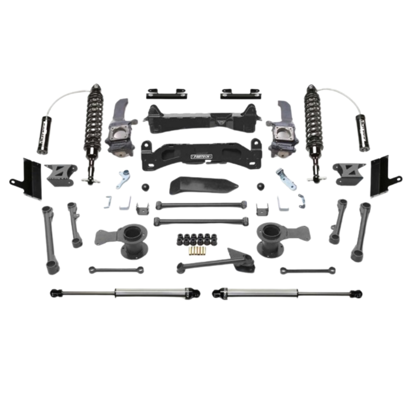 Fabtech | 6" Performance Bracket Lift Kit | W/Extended Dirt Logic Exernal Reservoir Coilovers | Dirt Logic Rear Shocks | 2010-2023 Toyota 4Runner (No KDSS)