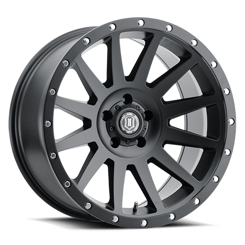 Icon Alloys | Compression | Satin Black | 18 x 9 | +25mm Offset