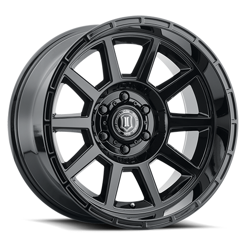 Icon Alloys | Recoil | Gloss Black | 20 x 10 | -24mm Offset
