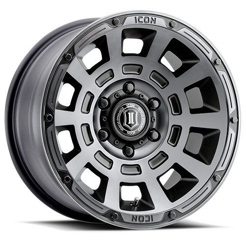 Icon Alloys | Thrust Smoked Satin Black Tint | 17 x 8.5 | +25mm Offset