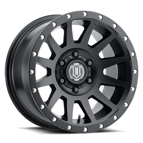 Icon Alloys | Compression Satin Black | 18 x 9 | +25mm Offset