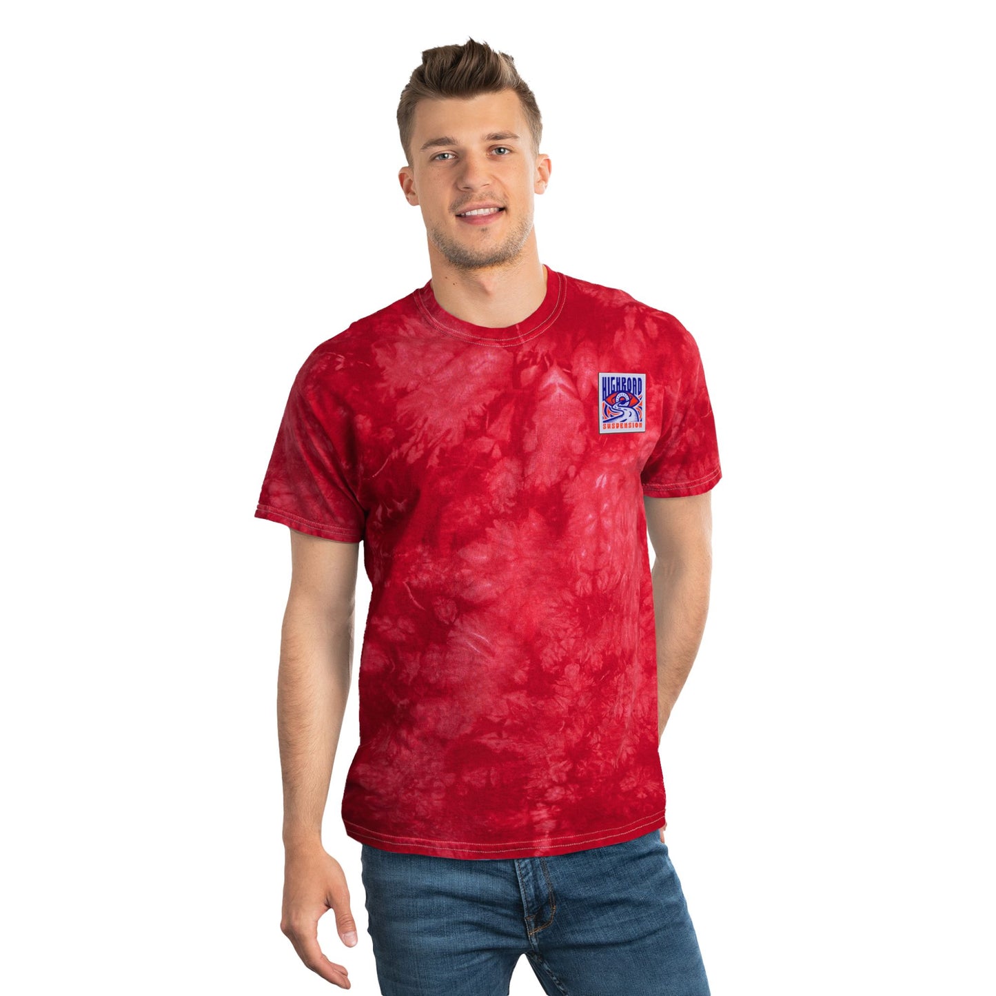 High Road Suspension Red Tie-Dye Logo Tee