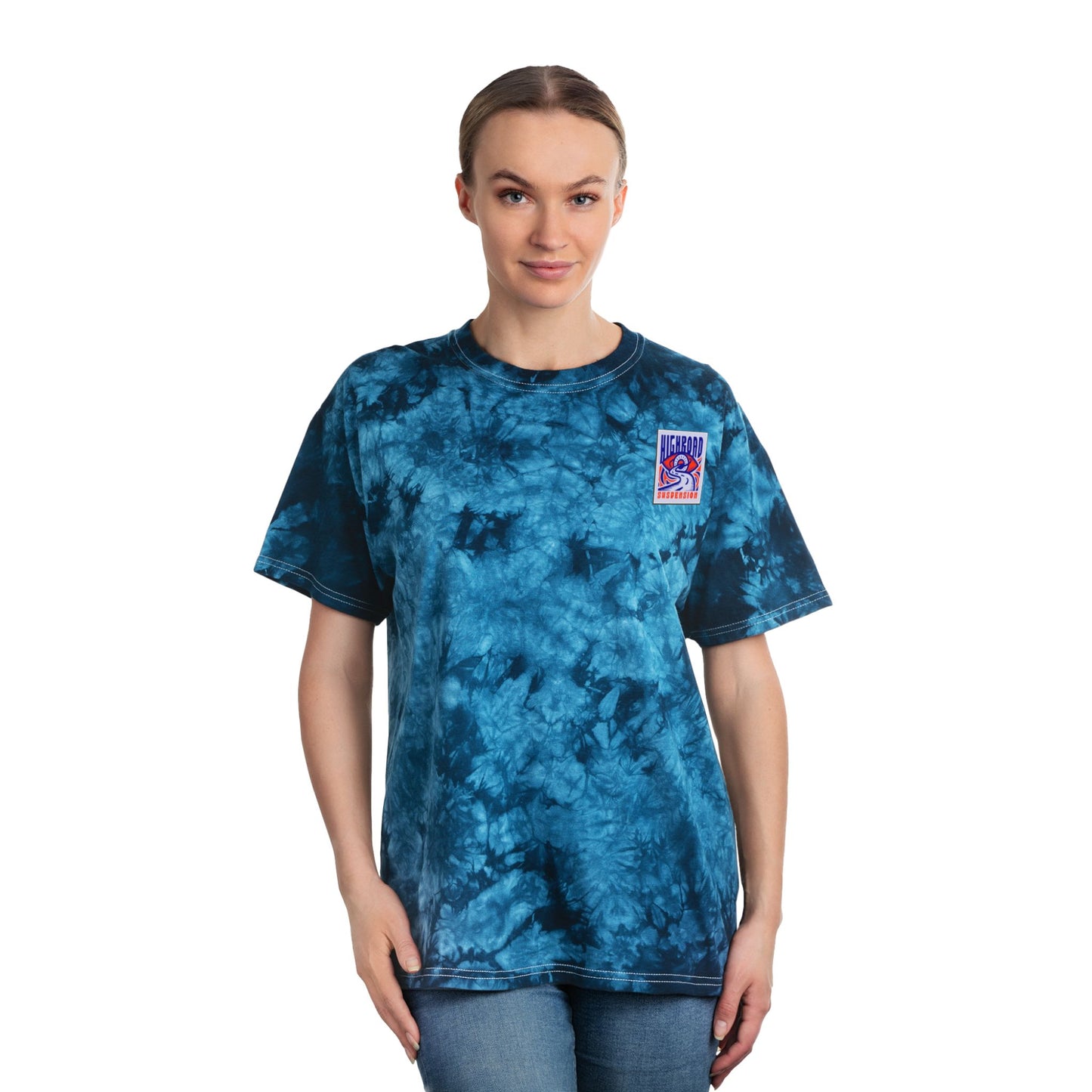 High Road Suspension Blue Tie-Dye Logo Tee