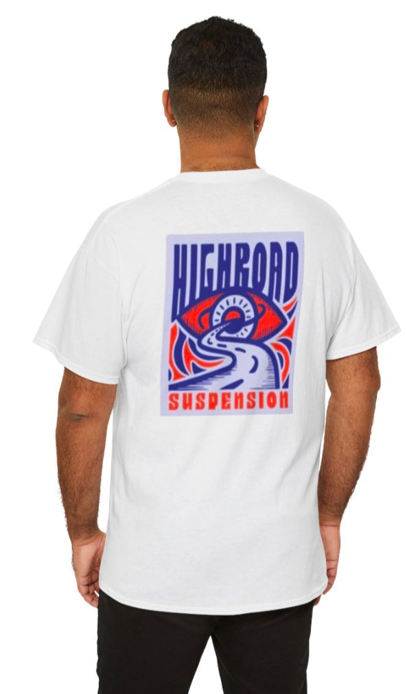 High Road Suspension White Logo Tee