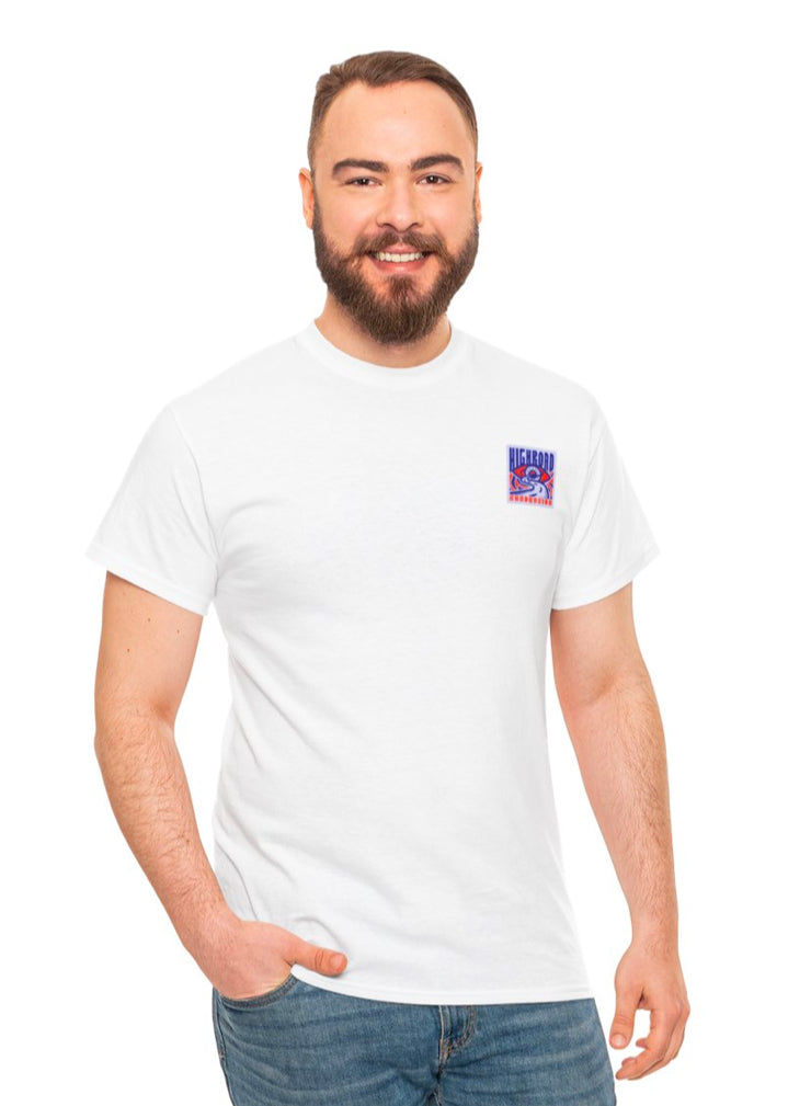 High Road Suspension White Logo Tee