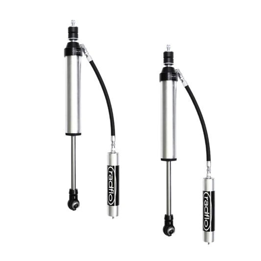 Radflo 2.5" Body Remote Reservoir Rear Shocks For 0-3" Lift | 17+ Armada | 11+ QX56 or 14+ QX80