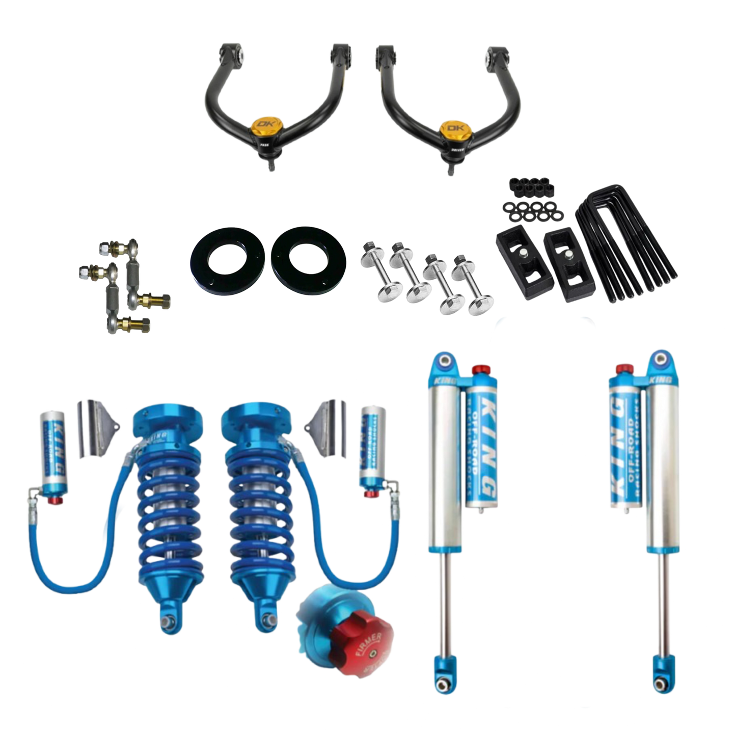 King/Dirt King | 3" Lift Kit w/Dampening Adjustment Knobs | Nissan Titan 2016-2024 | Luxury