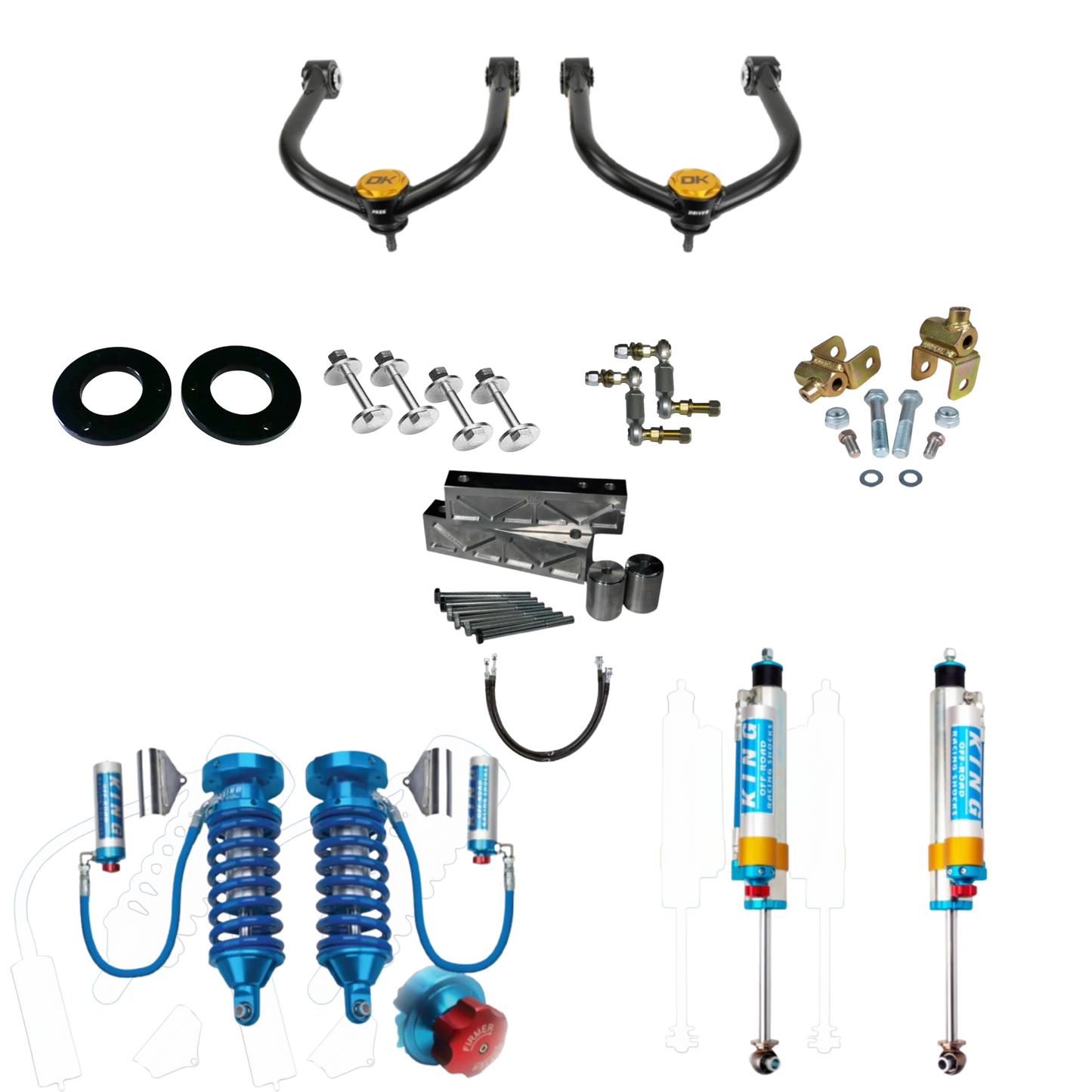 King 3" Lift Kit w/Dampening Adjustment Knobs | 2017-2024 Nissan Armada | 2011-2013 Infiniti QX56 | 2014-2024 Infiniti QX80 | Luxury
