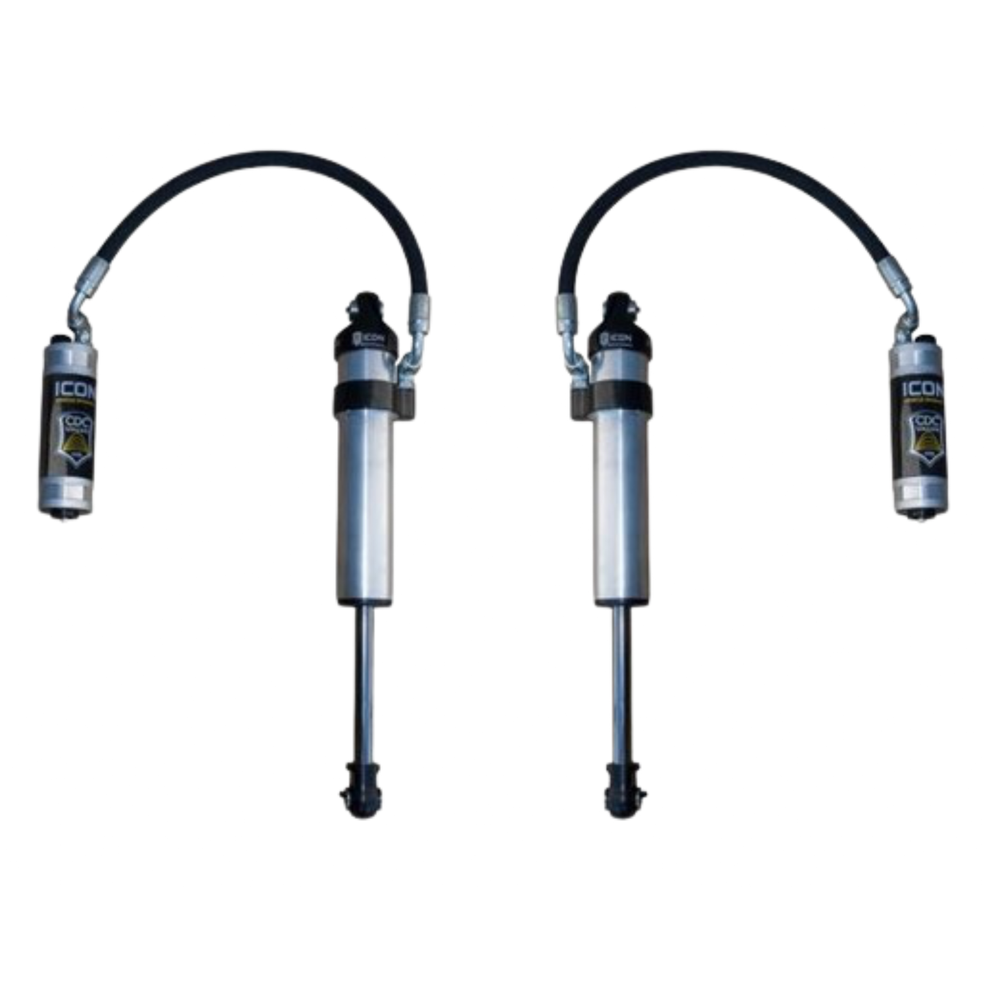 Icon | Front 2.5" | VS Stock Width External Reservoir Secondary Shocks | W/CDCV | 4Runner, FJ, or Tacoma | 59702CP-CB