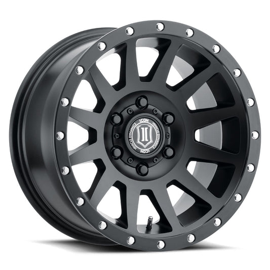 ICON ALLOYS | COMPRESSION | SATIN BLACK | 20x10 | 6x5.5 | -19 Offset | 4.75" BS