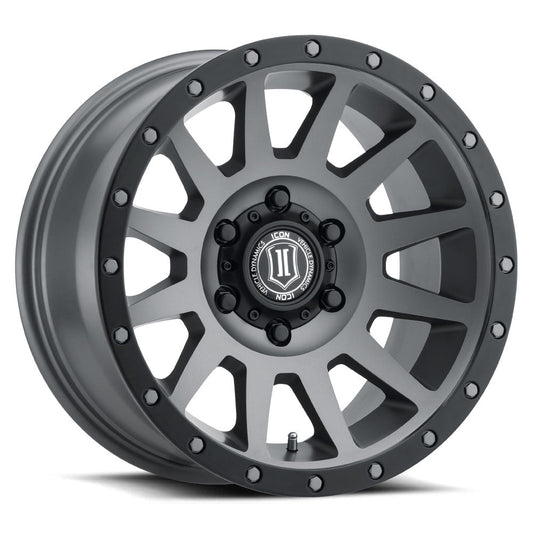 ICON ALLOYS | COMPRESSION | TITANIUM | 18x9 | 6x5.5 | 0 Offset | 5" BS