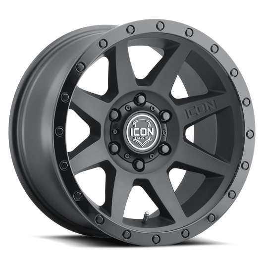 ICON ALLOYS | REBOUND | DOUBLE BLACK | 18x9 | 6x5.5 | 0 Offset | 5" BS
