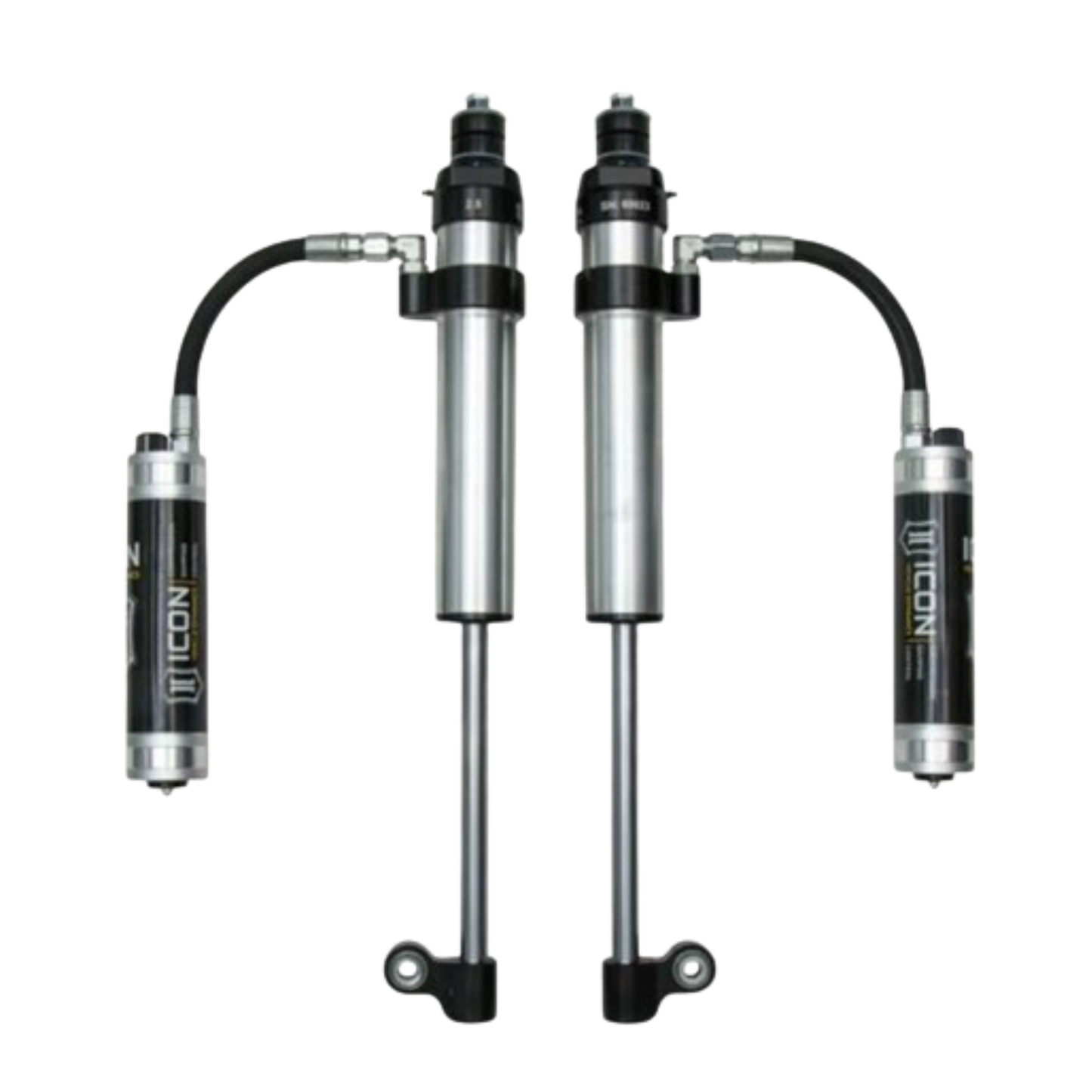 Icon | 2.5" Body | Aluminum Diameter RXT Remote Reservoir Shock Absorbers | With Dampening Adjustment Knobs | (2005-2023) Toyota Tacoma | 57826CP