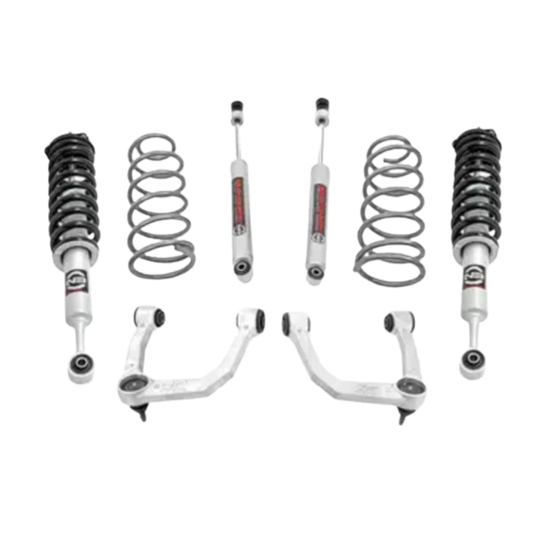 Rough Country Loaded Strut 3" Lift Kit With Upper Control Arms, 2010-2023 Toyota 4Runner or 2010-2023 Lexus GX460