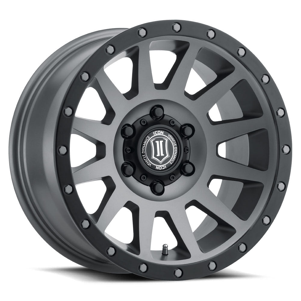 ICON ALLOYS | COMPRESSION | TITANIUM | 18x9 | 6x5.5 | 0 Offset | 5" BS