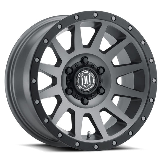 ICON ALLOYS | COMPRESSION | TITANIUM | 18x9 | 6x5.5 | 0 Offset | 5" BS