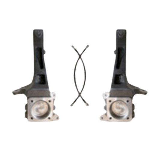 Maxtrac 4" Front Lift Spindles W/Steel Braided Brake Lines, 4Runner, FJ, or Lexus GX460 2WD