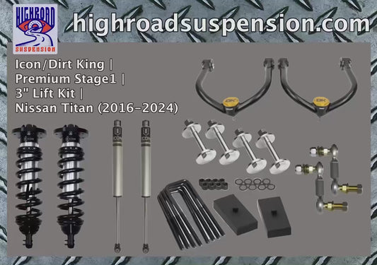 Icon | 3" Lift Kit | Nissan Titan (2016-2024) | Premium Stage 1