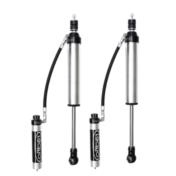 Radflo ROAM Series 2.5" Body Rear Shock Absorbers External Reservoir w/Hi-Low Adjustment Knobs | 3" Rear Lift | 2010-2023 Toyota Tacoma
