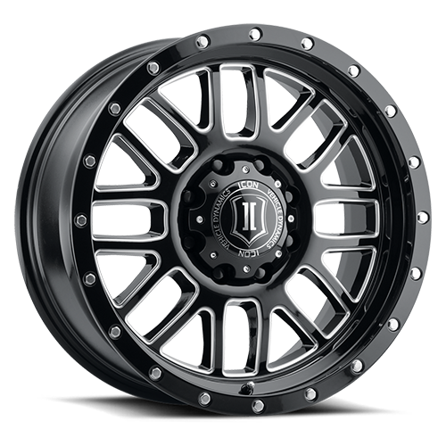 ICON ALLOYS | Alpha | Black Gloss | Milled Spoke | 20x9 | 6x5.5 | 16 Offset | 5.625" BS